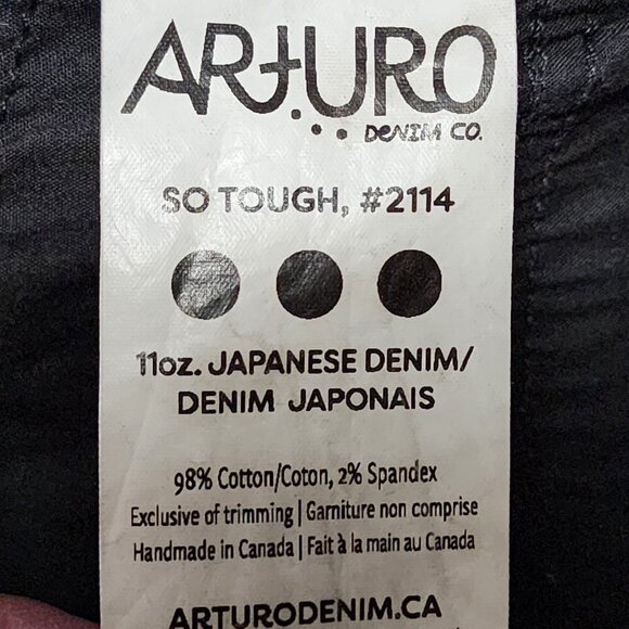 Arturo Denim Black Stretch Japanese Denim So Tough Skinny Jeans - Picture 8 of 8